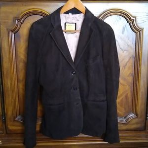 Artico fine Italian brown suede blazer, size 46/10